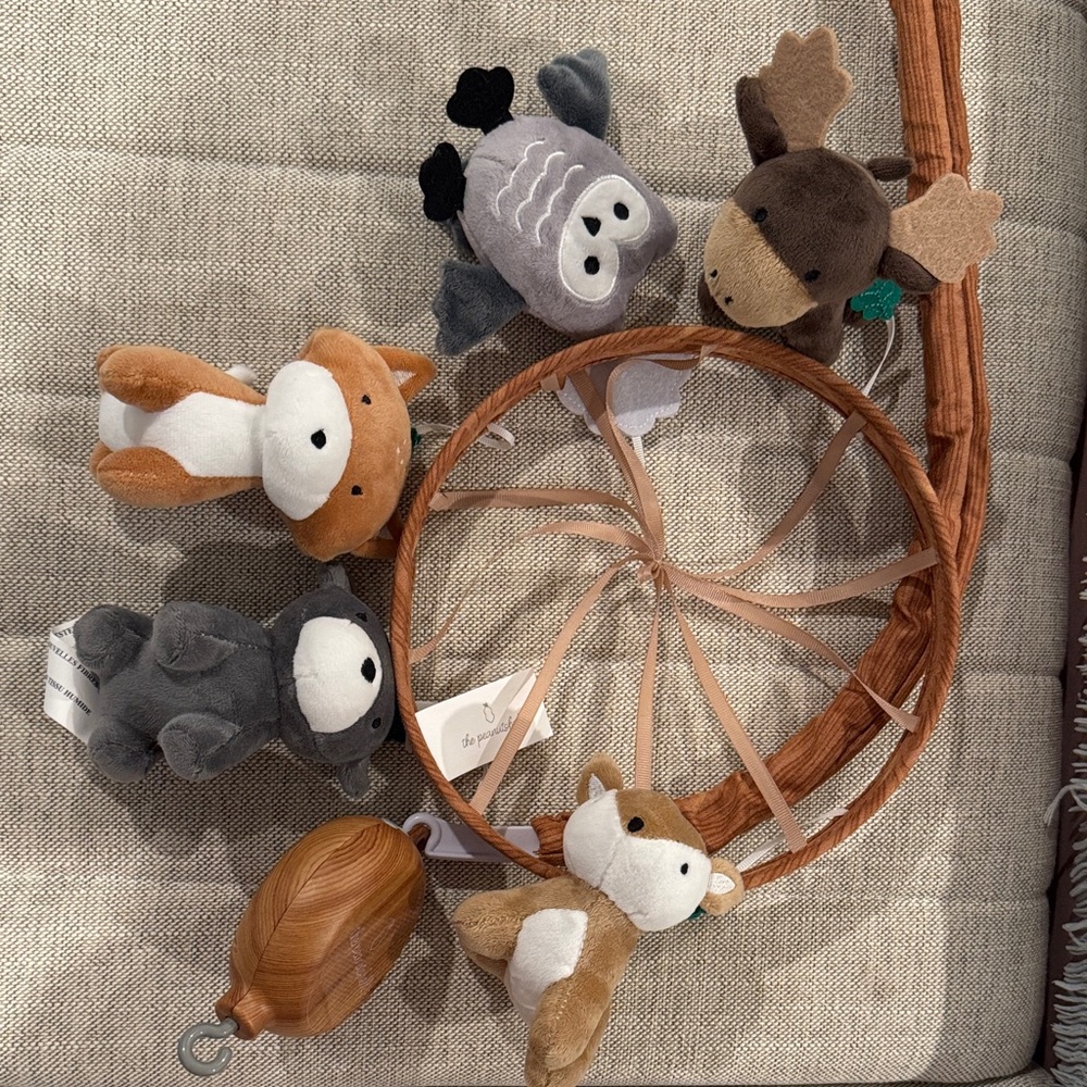 Forest Friends Plush Mobile with Woodland Animals